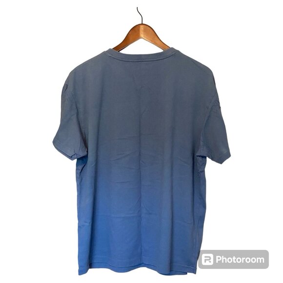 Polo Ralph Lauren V-Neck Blue S/S T-Shirt Men's Size L Basic Tee Cotton - Picture 2 of 8